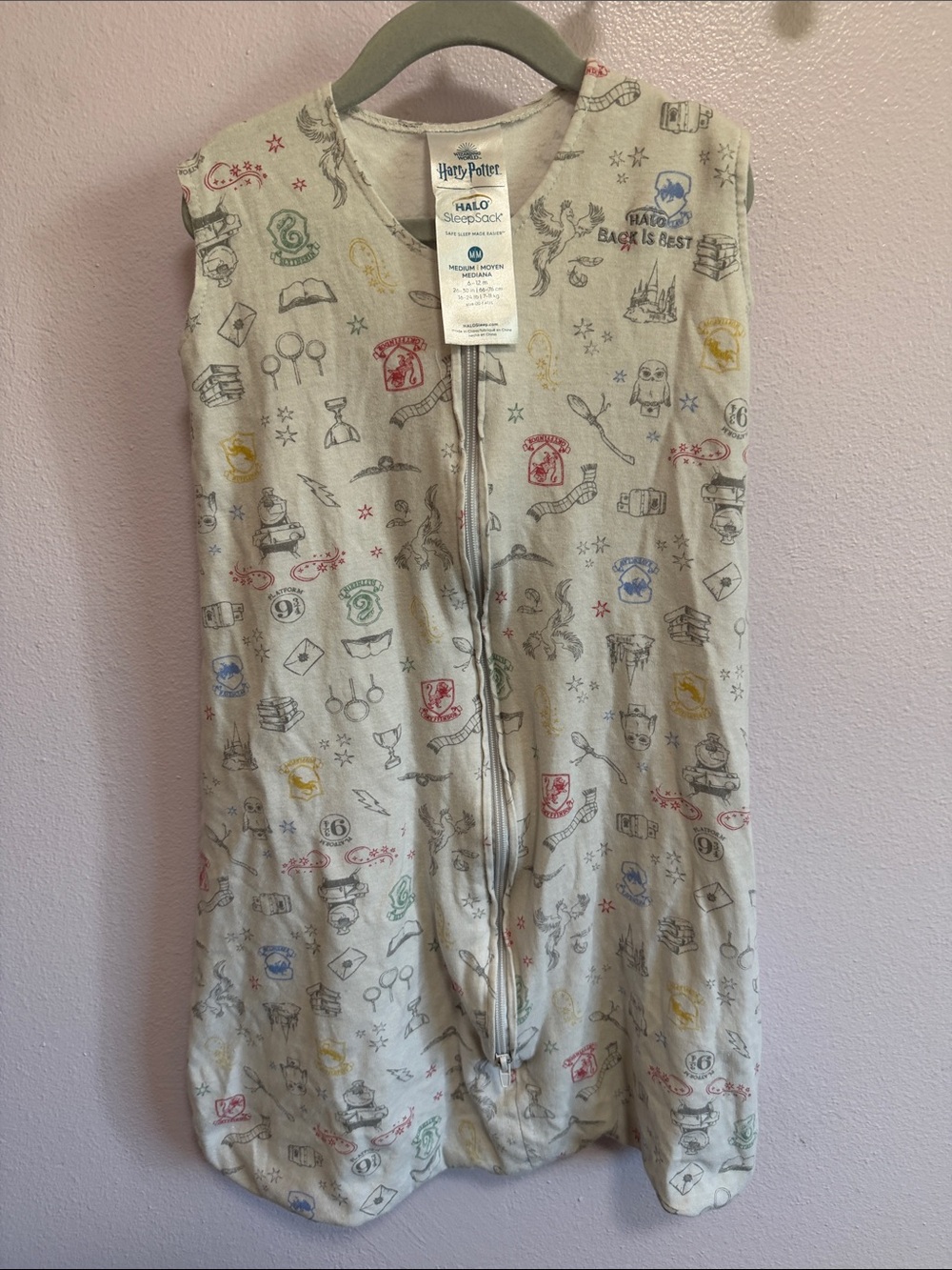 Halo Baby Sleep Sack with Multicolor Harry Potter Icons